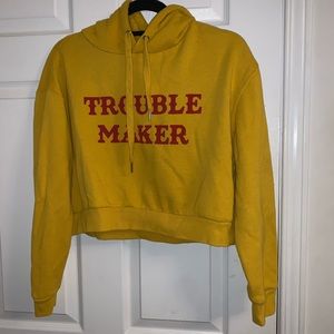 Crop yellow hoodie